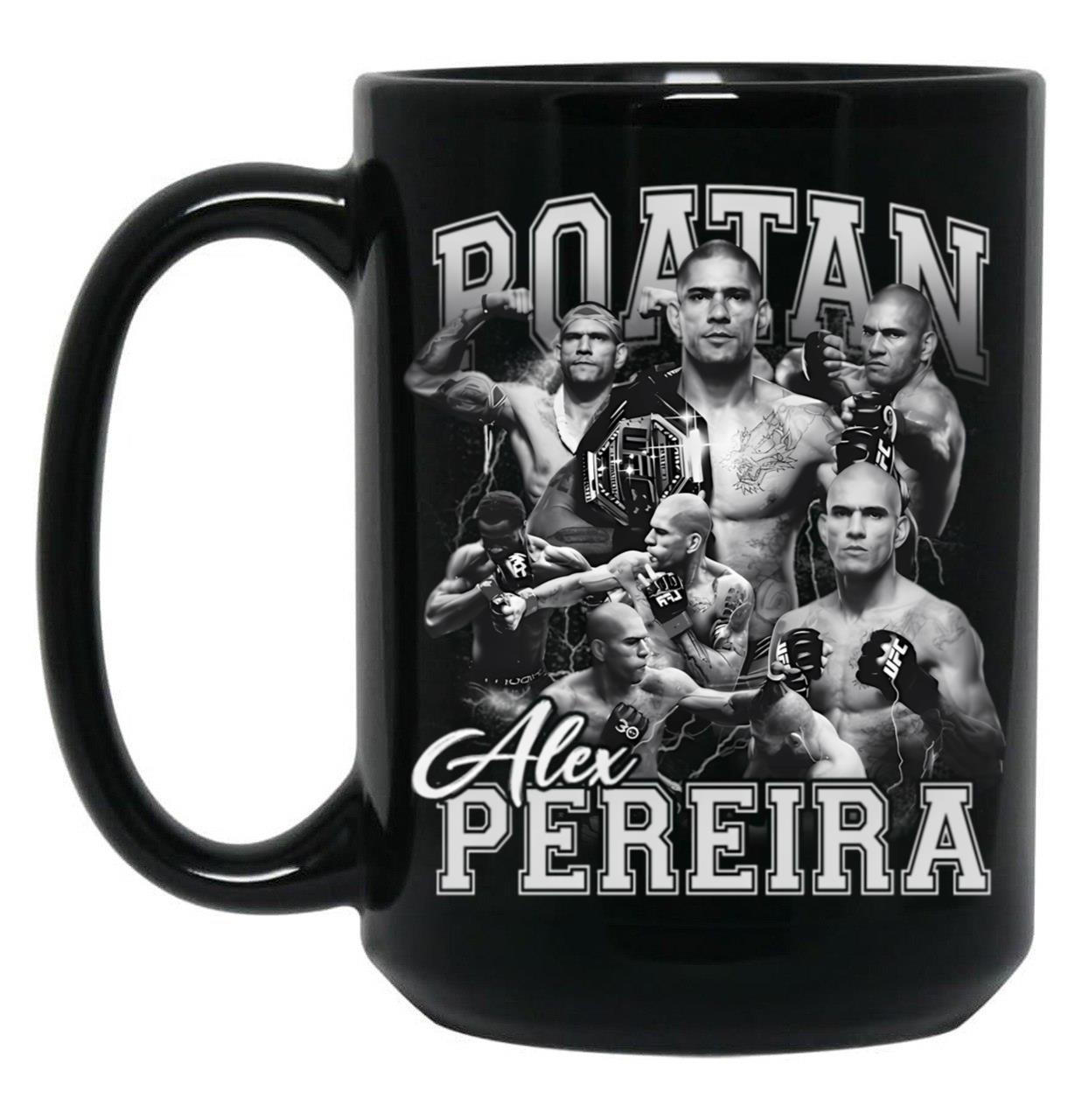 Alex Pereira (6) Black Coffee Mug, Gift Coffee Mug