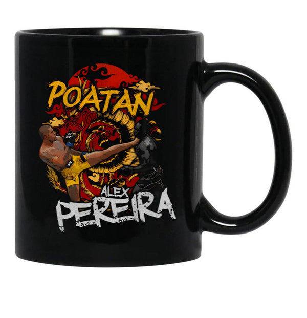 Alex Pereira (7) Black Coffee Mug, Gift Coffee Mug - Black