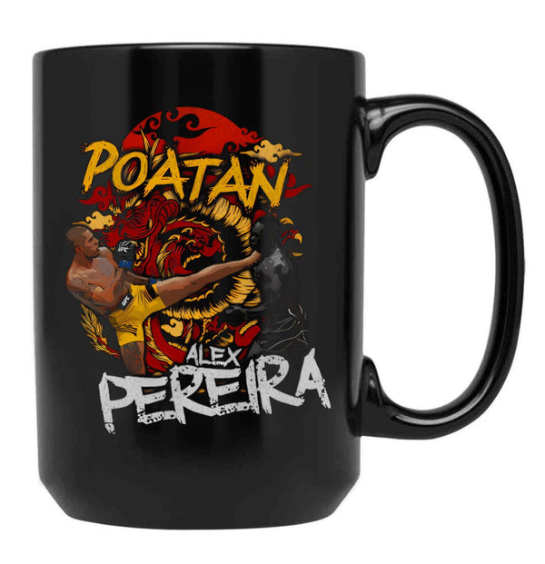 Alex Pereira (7) Black Coffee Mug, Gift Coffee Mug
