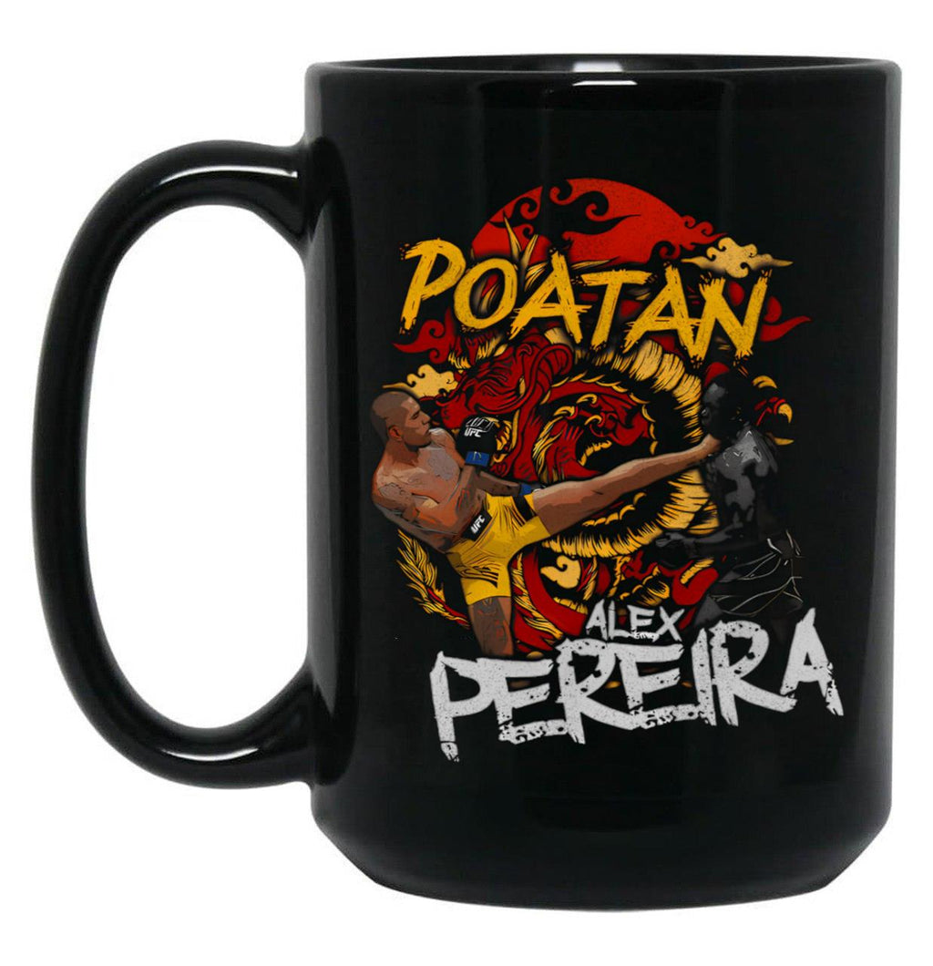 Alex Pereira (7) Black Coffee Mug, Gift Coffee Mug