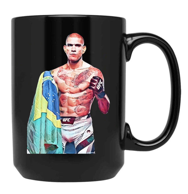 Alex Poatan Pereira (2) Black Coffee Mug, Gift Coffee Mug