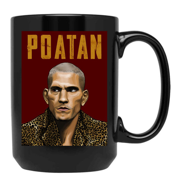 Alex Poatan Pereira (5) Black Coffee Mug, Gift Coffee Mug