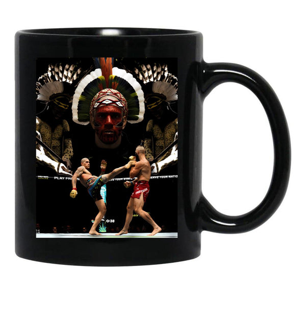 Alex Poatan Pereira (6) Black Coffee Mug, Gift Coffee Mug - Black