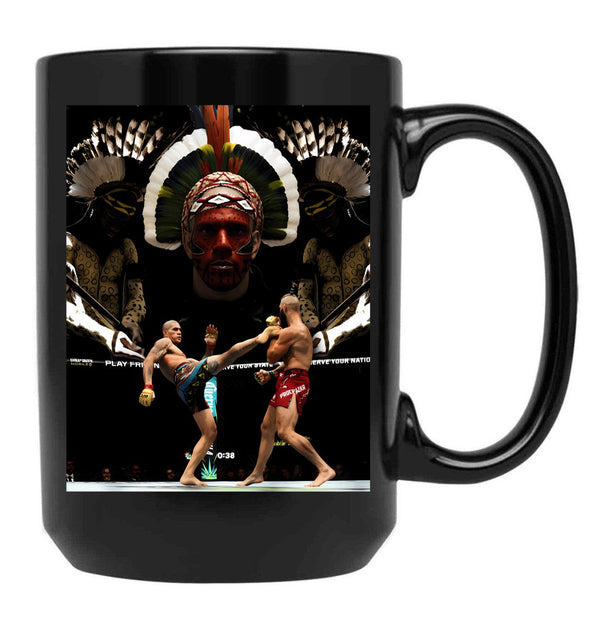 Alex Poatan Pereira (6) Black Coffee Mug, Gift Coffee Mug