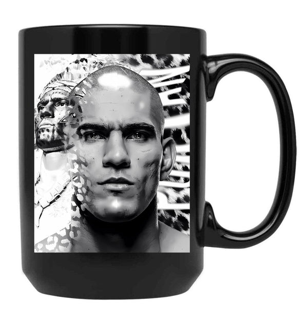 Alex Poatan Pereira (7) Black Coffee Mug, Gift Coffee Mug