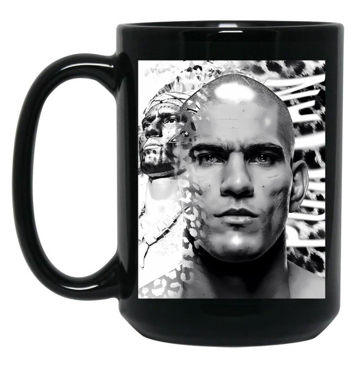 Alex Poatan Pereira (7) Black Coffee Mug, Gift Coffee Mug