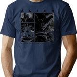 Alien Xenomorph  Alien Phases Essential Premium Heavyweight Cotton T-Shirt - Navy