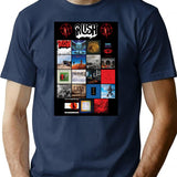 All Album Posters Rushband Completed T-Shirt for Men & Women, T-Shirts Graphic Tee - Navy