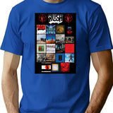 All Album Posters Rushband Completed T-Shirt for Men & Women, T-Shirts Graphic Tee - Blue