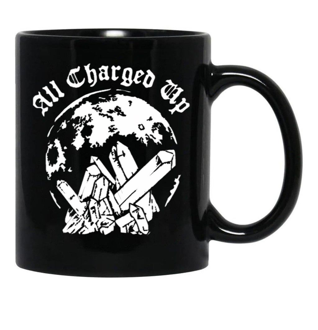 All Charged Up Black Coffee Mug, Gift Coffee Mug - Black