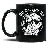 All Charged Up Black Coffee Mug, Gift Coffee Mug - Black