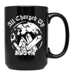 All Charged Up Black Coffee Mug, Gift Coffee Mug