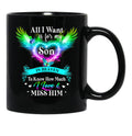 All Is For My Son In Heaven Black Coffee Mug - Black