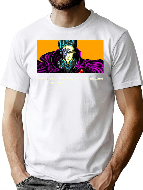 All Your Base T-Shirt for Men & Women, T-Shirts Graphic Tee - White