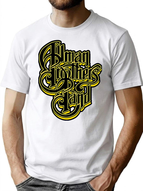 All_Man Brothers T-Shirt for Men & Women, T-Shirts Graphic Tee - White