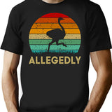 Allegedly T-Shirt for Men & Women, T-Shirts Graphic Tee - Black