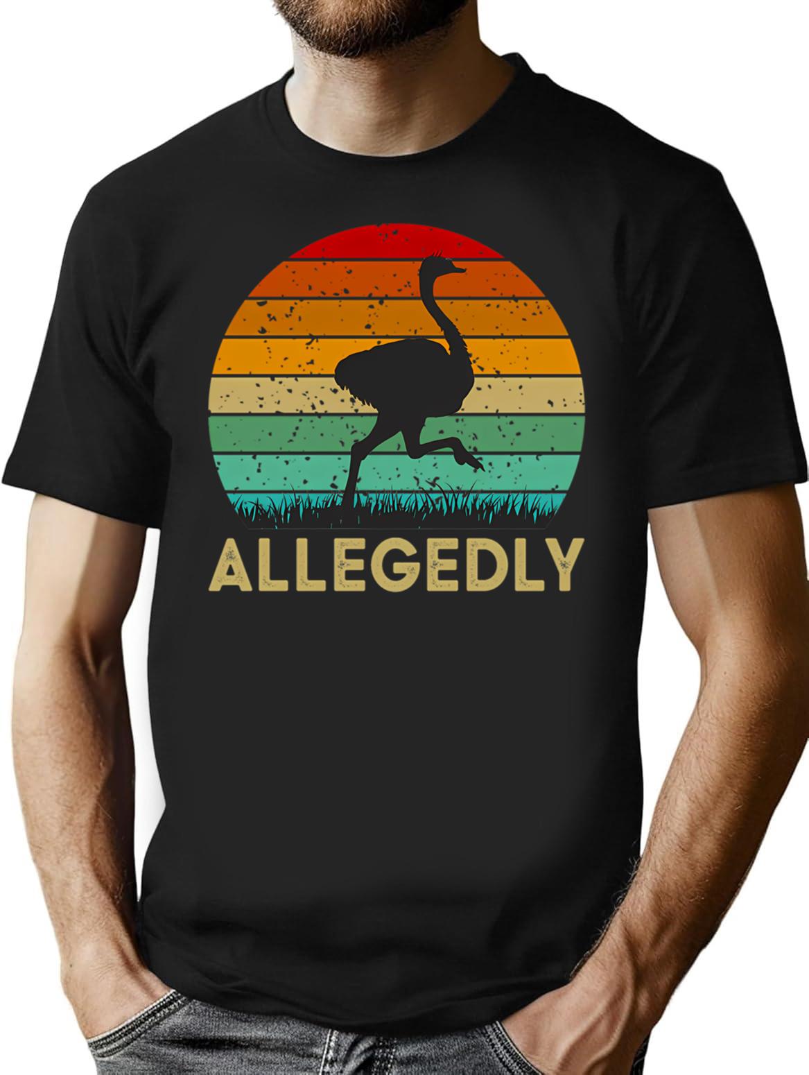 Allegedly T-Shirt for Men & Women, T-Shirts Graphic Tee - Black