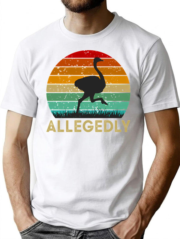 Allegedly T-Shirt for Men & Women, T-Shirts Graphic Tee - White