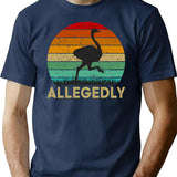 Allegedly T-Shirt for Men & Women, T-Shirts Graphic Tee - Navy