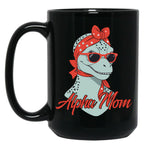 Alpha Mom Funny Dinosaur Mother Cool Dinosaur Black Coffee Mug, Gift Coffee Mug