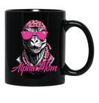 Alpha Mom Funny Dinosaur Mother Icon Black Coffee Mug, Gift Coffee Mug - Black