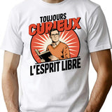 Always Curious Free Spirit T-Shirt for Men & Women, T-Shirts Graphic Tee - White