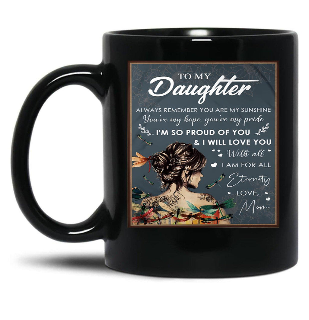 Always Remember You Are My Sunshine Black Coffee Mug