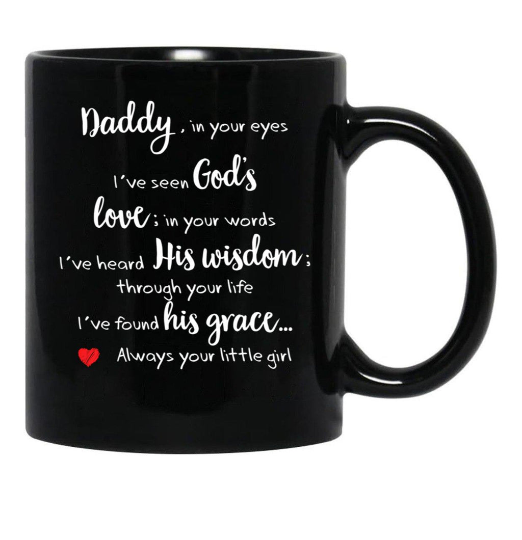 Always Your Little Girl Black Coffee Mug - Black