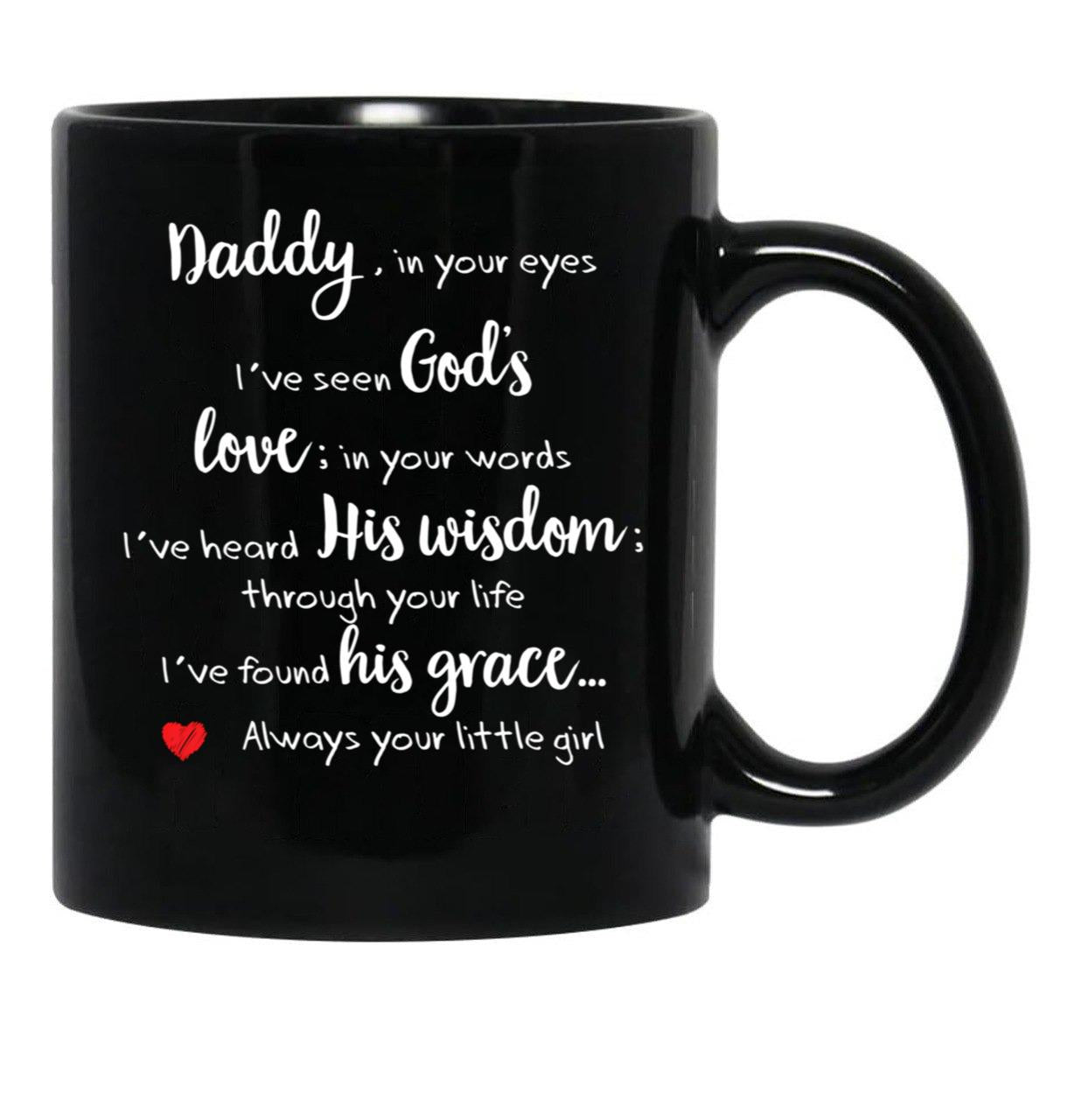 Always Your Little Girl Black Coffee Mug - Black
