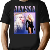 Alyssa Edwards Vintage Retro Design T-Shirt for Men & Women, T-Shirts Graphic Tee - Black