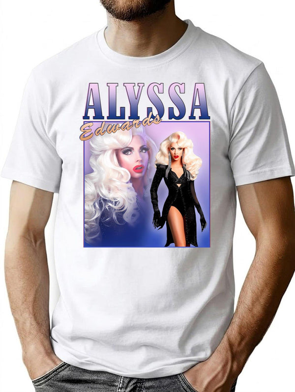 Alyssa Edwards Vintage Retro Design T-Shirt for Men & Women, T-Shirts Graphic Tee - White