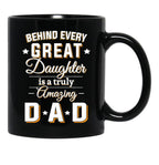 Amazing Dad Wonderful Lovely Quote Mug Black Coffee Mug - Black