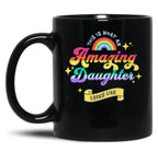 Amazing Daughter Gift Black Coffee Mug