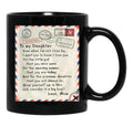 America Air Mail To My Daughter Black Coffee Mug - Black