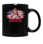 America Black Coffee Mug - Black