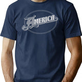America T-Shirt for Men & Women, T-Shirts Graphic Tee - Navy