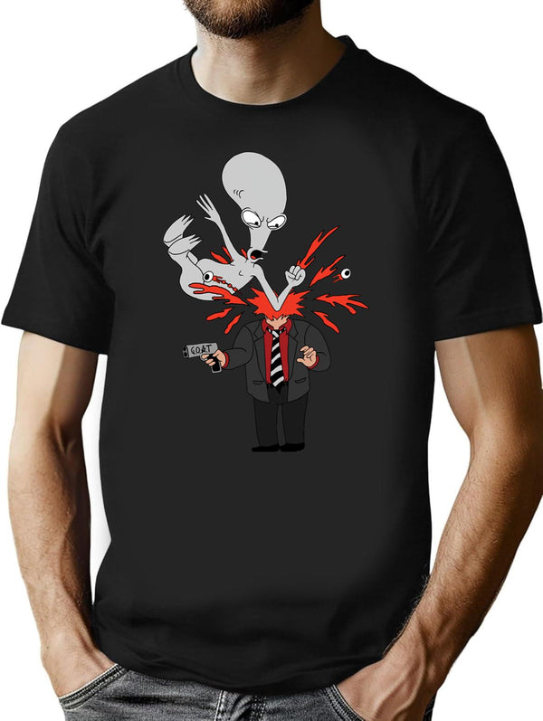 American Dad - Roger Slam Premium Heavyweight Cotton T-Shirt - Black