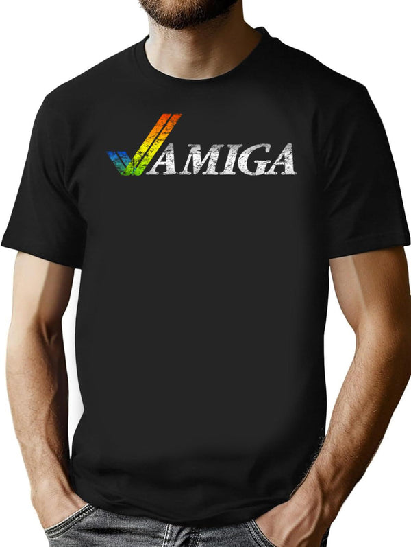 Amiga Gaming T-Shirt for Men & Women, T-Shirts Graphic Tee - Black
