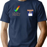 Amigaos 3.1 Kickstart T-Shirt for Men & Women, T-Shirts Graphic Tee - Navy