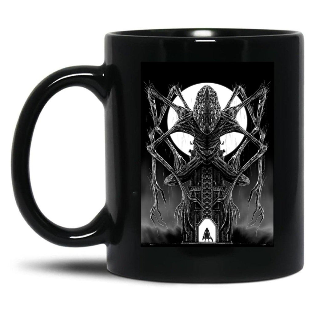 Amygdala Hunter Graphic Black Coffee Mug, Gift Coffee Mug