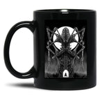 Amygdala Hunter Graphic Black Coffee Mug, Gift Coffee Mug
