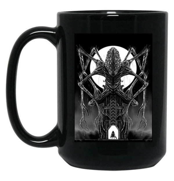 Amygdala Hunter Graphic Black Coffee Mug, Gift Coffee Mug - Black