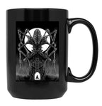 Amygdala Hunter Graphic Black Coffee Mug, Gift Coffee Mug