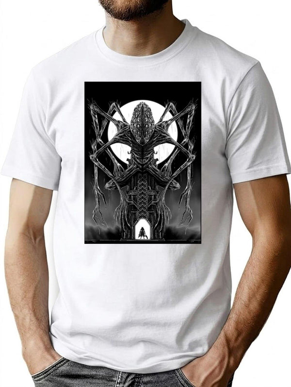 Amygdala Hunter Graphic Premium Heavyweight Cotton T-Shirt - White