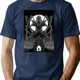 Amygdala Hunter Graphic Premium Heavyweight Cotton T-Shirt - Navy