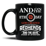 And On The 8Th Day God Created Redhead T-Shirts Black Coffee Mug, Gift Coffee Mug - Black