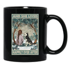And She Lived Happily Ever After Husky Poster Black Coffee Mug - Black