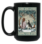 And She Lived Happily Ever After Husky Poster Black Coffee Mug