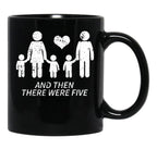 And Then There Were Five Shirt Cute Pregnancy Family Shirt Black Coffee Mug, Gift Coffee Mug - Black