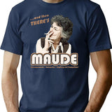 And Then There'S Maude Distressed Premium Heavyweight Cotton T-Shirt - Navy